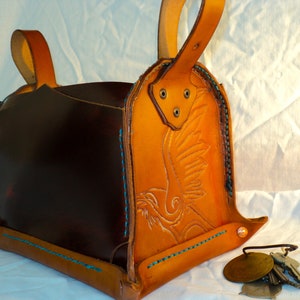 Custom Leather Desk Organizer; Workbench Caddy; Tool Storage; Desktop Organizer; Art Supply Case; Crafts Storage; Personalization Available
