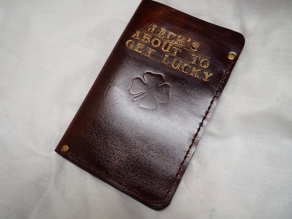 Personalized Leather Lottery Ticket Holder; Custom Leather Document Folder; Leather Passport Wallet; Travel Ticket Organizer; Receipt Book