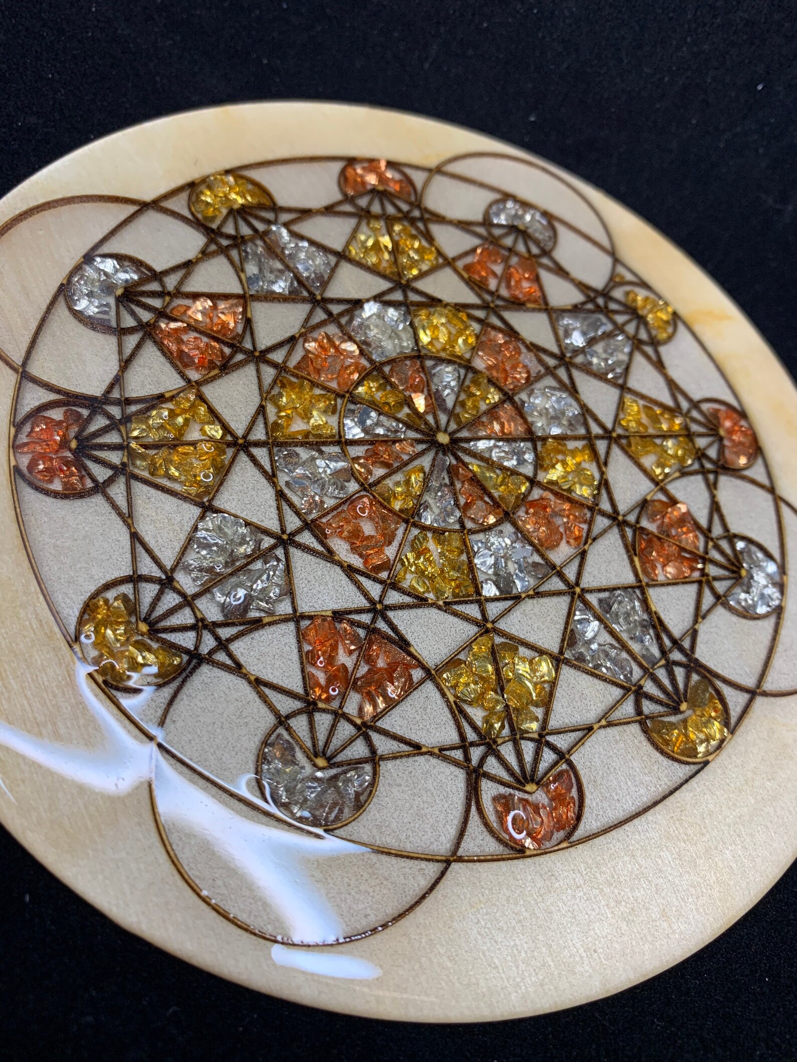 Metatron's Cube Crystal Grid Charging plate for crystals Etsy
