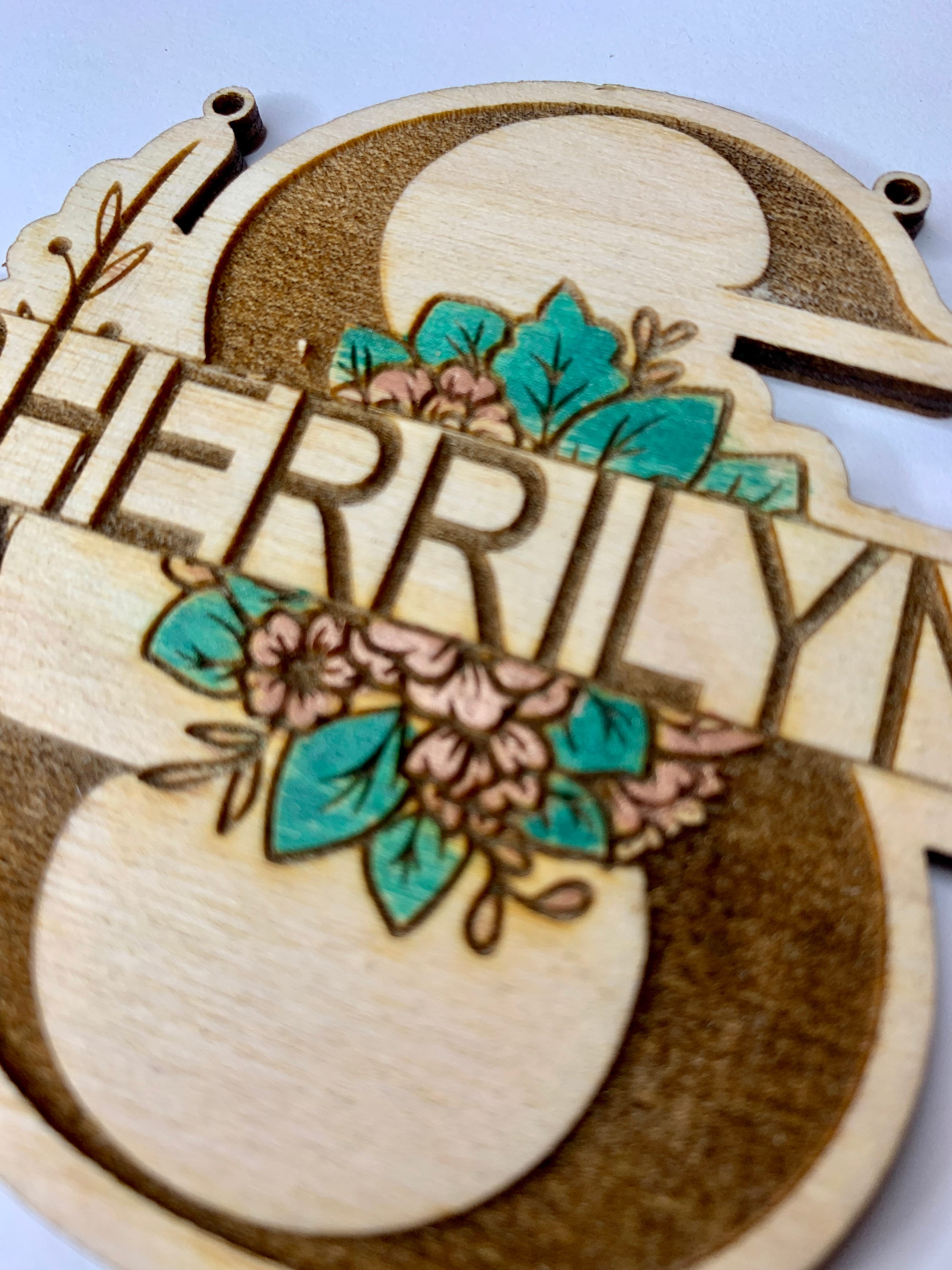 6 inch Personalized Name Wall Decor floral theme hand Etsy