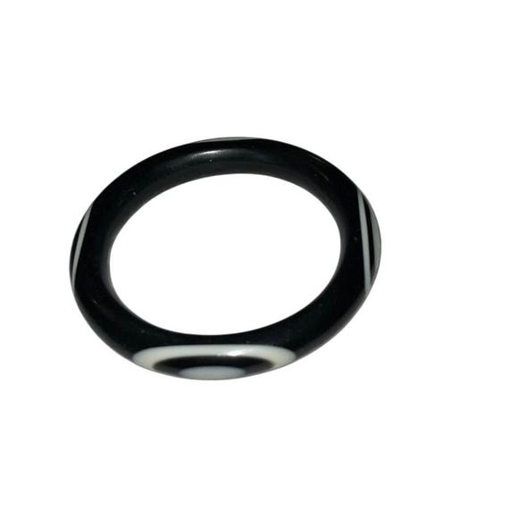 Iris Apfel & Bajalia Black Resin Bangle Bracelet … - image 1