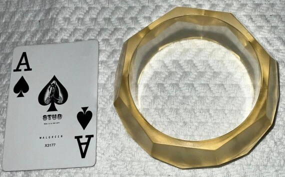 Iris Apfel & Bajalia Faceted Chunky Lucite Wide B… - image 4