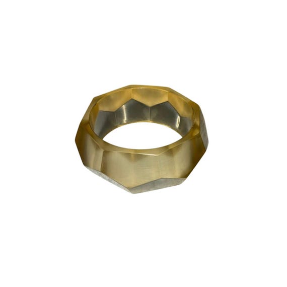 Iris Apfel & Bajalia Faceted Chunky Lucite Wide B… - image 2