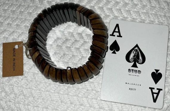 Iris Apfel & Bajalia Wooden Segmented Stretch Bra… - image 4