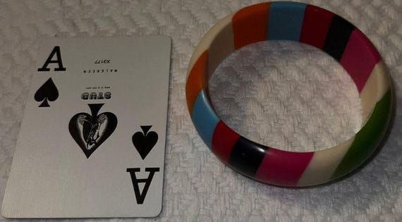 Iris Apfel & Bajalia Multi-Color Striped Wide Ban… - image 4