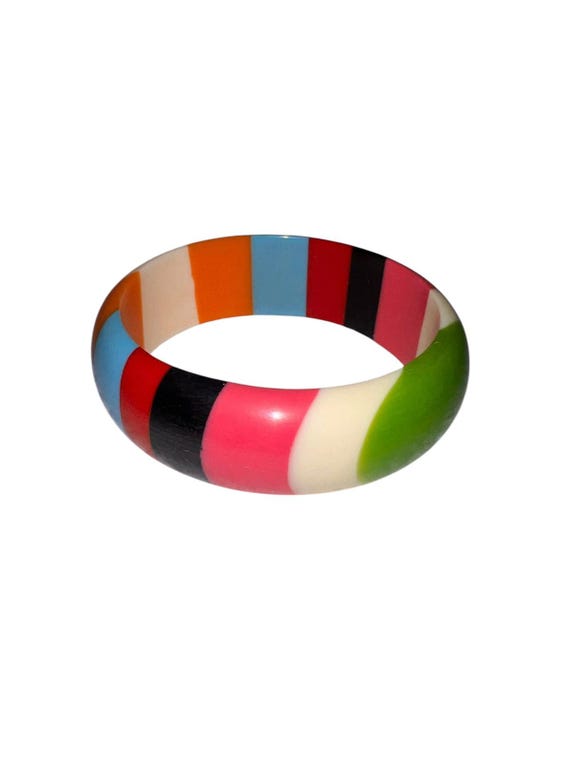 Iris Apfel & Bajalia Multi-Color Striped Wide Ban… - image 1