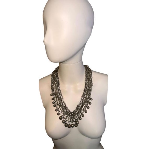 Iris Apfel & Bajalia Bohemian Multi-Strand Silver… - image 1