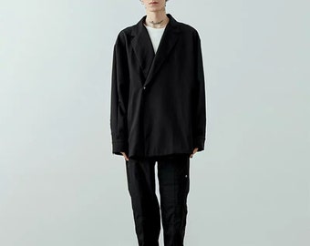 oversized black suit jacket
