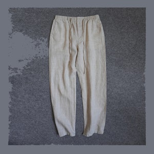 Soft Linen Pants Natural Linen Trousers Natural Comfy Pants - Etsy