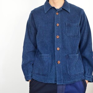 Indigo Blue Hand Dyed Sashiko Workwear Jacket Retro Work Jacket Custom ...