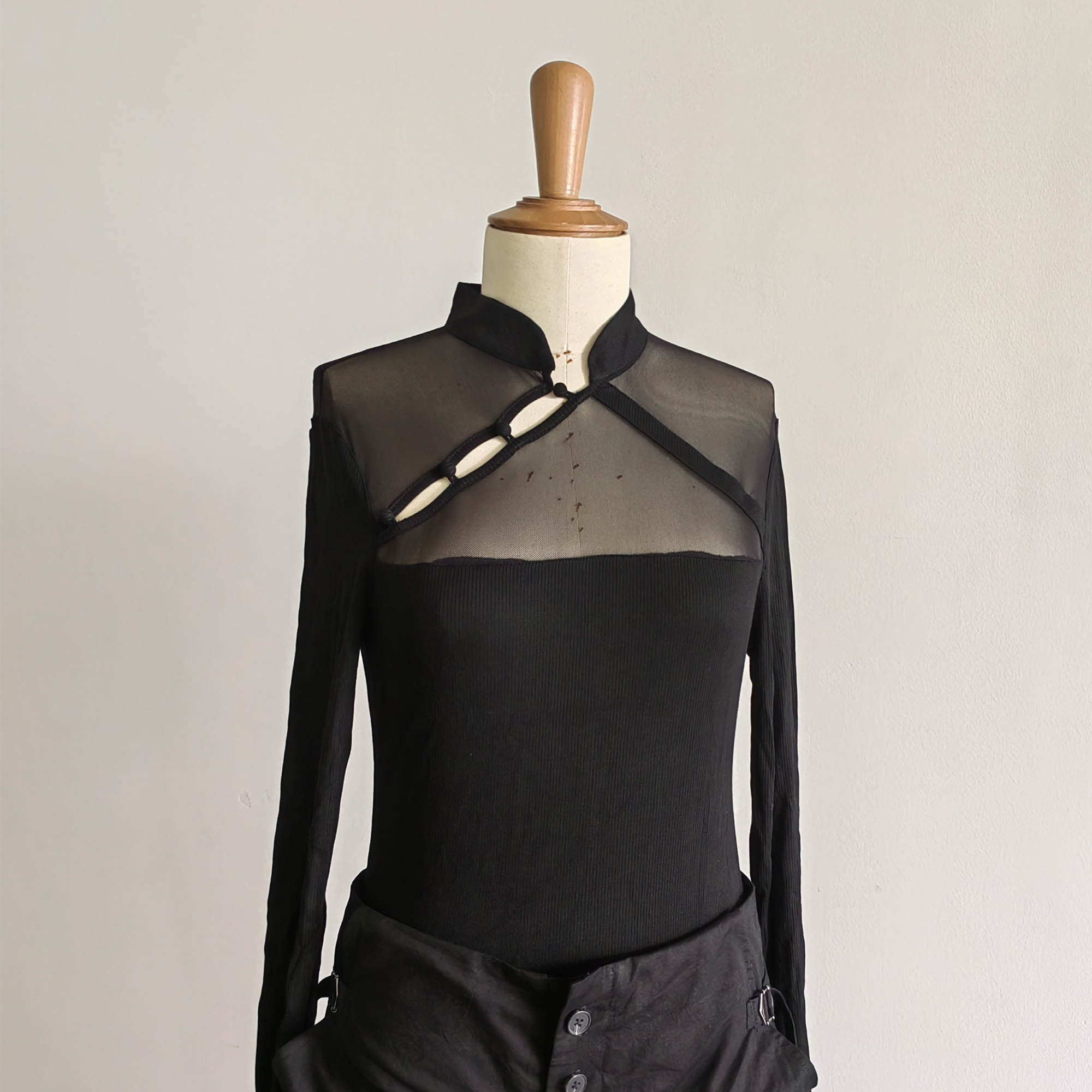 Black net top club factory discount