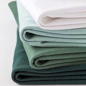 Neza Studio 4 PCS 100% Cotton Heavy Weight Basic Plain T-shirt 270g Soft Thick Tees Unisex Green Color Serie image 3
