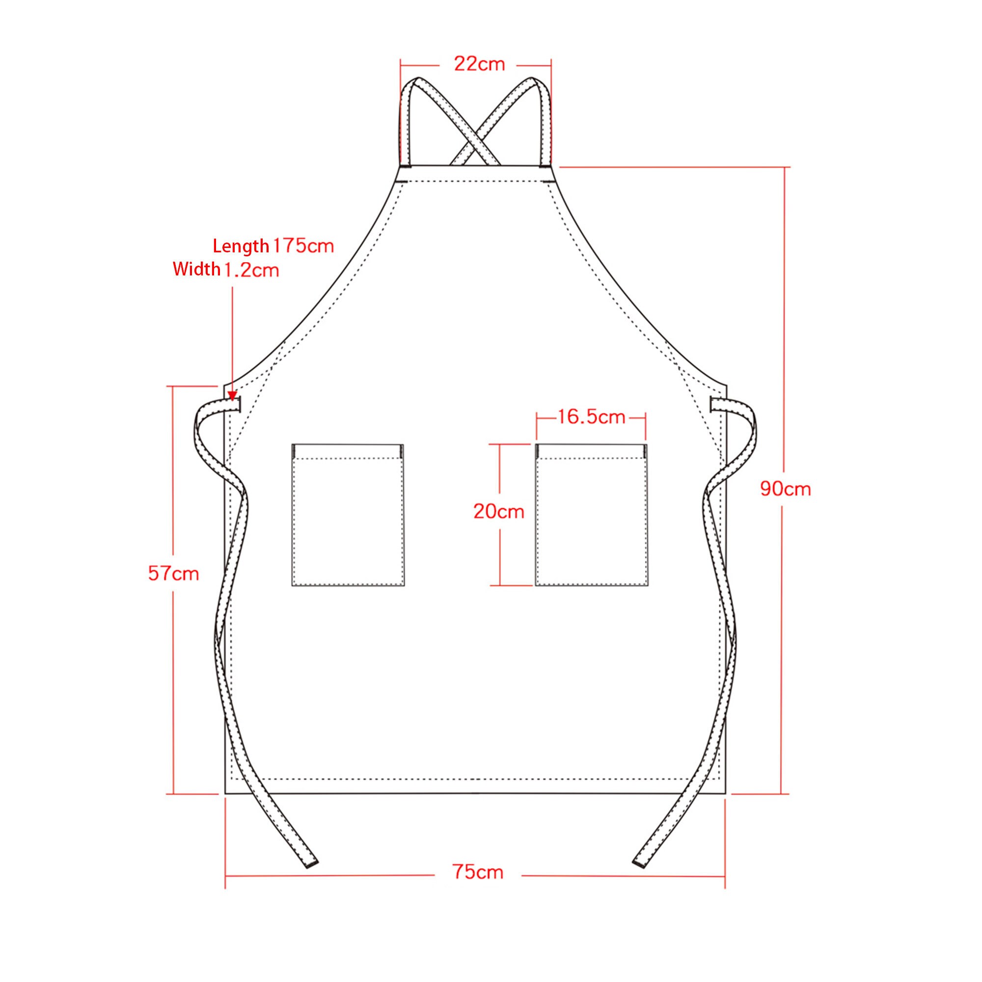 Cafe Apron Multi Purpose Pockets Apron Cafe Bakery Apron Etsy