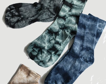 Neza Studio 3 Pairs Cotton Tie Dye Socks Unisex Size 36-43 3 Color Set