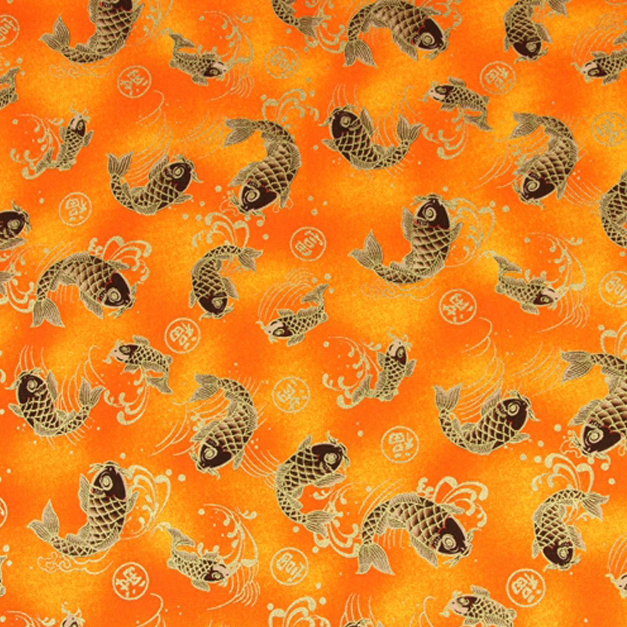 Japanese Fish Prints Cotton Fabric for Upholstery Book Sleep Etsy