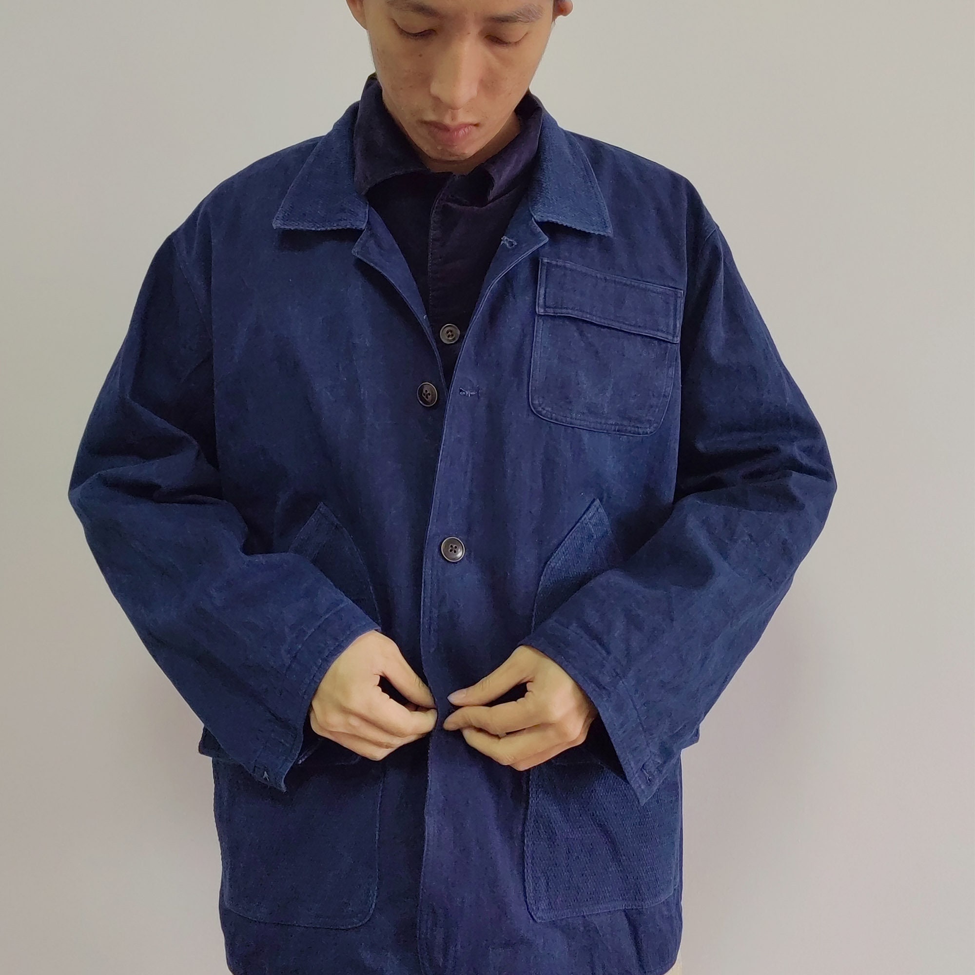 the long haul jacket in indigo sashiko