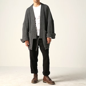 Knitted Kimono Grey Wool Knit Top Winter Kimono Jacket Knitted - Etsy