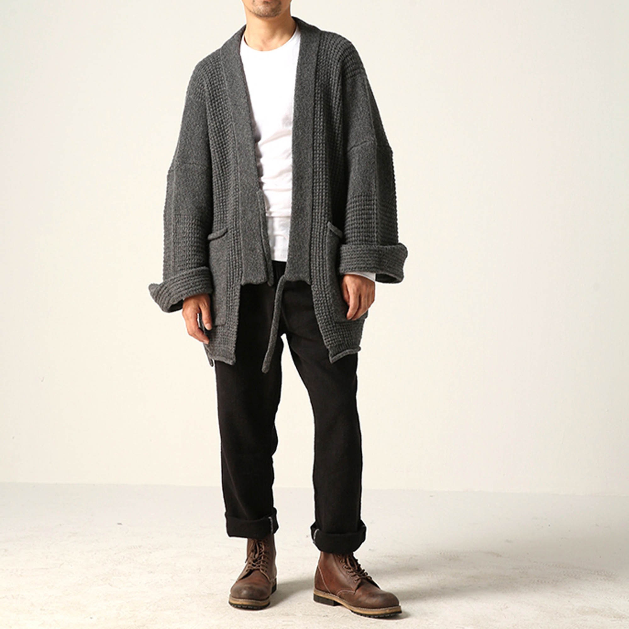 Knitted Kimono Grey Wool Knit Top Winter Kimono Jacket Knitted - Etsy ...
