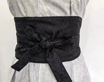 Neza Studio OBI Cinturón japonés, cinturón anudado, cinturón de mujer, cinturón reversible, banda de cintura, cinturón de tela de fajas, cinturón de kimono cinturón envolvente