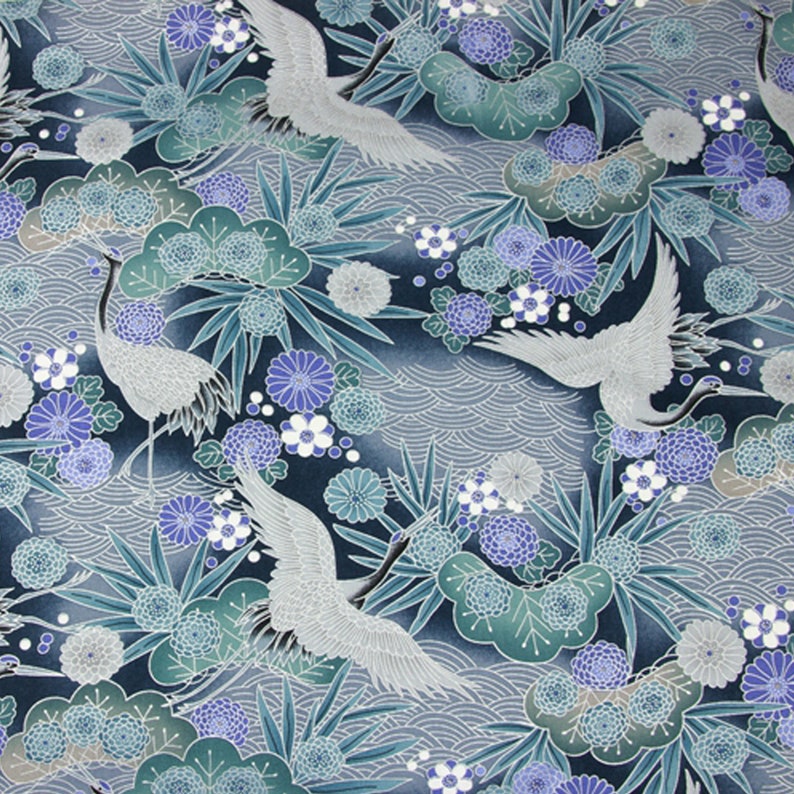 Japanese Prints Cotton Fabric Kimono Fabric Ukiyoe Prints - Etsy