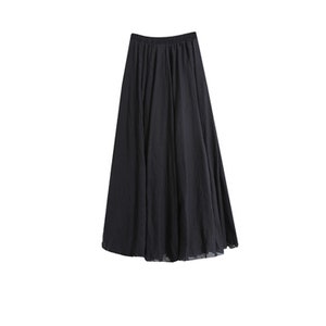 Black Linen Maxi Skirt Linen Cotton Blended Long Skirt Black Linen ...