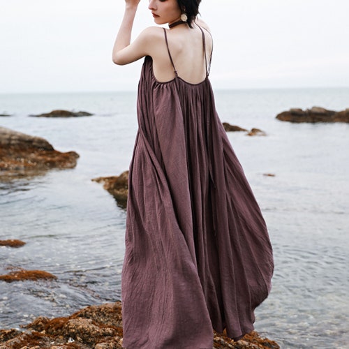 spaghetti strap flare dress