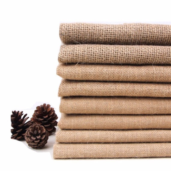 LOVOUS® Nature Linen Needlework Fabric, Plain Solid Colour Linen Fabric  Cloth Hemp Jute Fabric Table Cloth Garments Crafts Accessories, 20 by  62-Inch