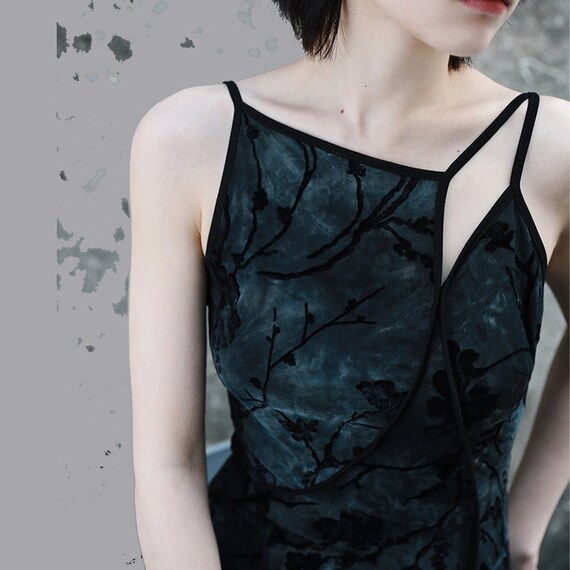 Velvet camisole dress cheap