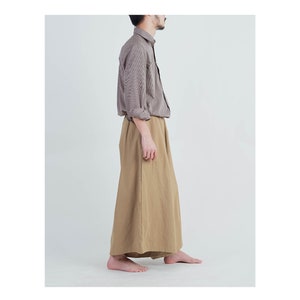 Hose mit weitem Bein für Männer / Harems-Culottes / Culottes / japanische KleidungHose mit weitem Bein für Frauen / Haremshose für Männer/Baumwollhose weite Baumwollhose Bild 7