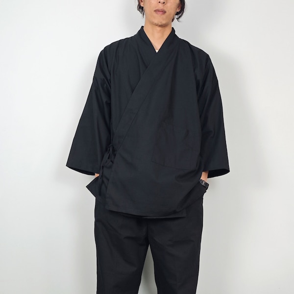 Ensembles de vêtements de kendo traditionnels japonais Samue Style kimono japon vêtements de travail à domicile Samue Kurume vêtements japonais ensembles de méditation pour rester à la maison