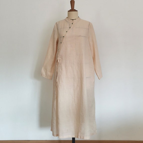 Hanfu Long Shirt Linen Hanfu Qipao Shirtdress Chinese Hanfu - Etsy
