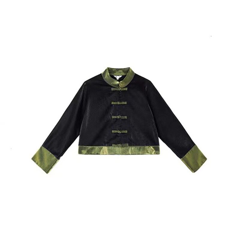 chinese collar with tie