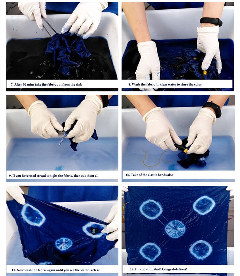 Indigo & Shibori Tie Dye Kit Blue Indigo Dyeing Kit for Etsy