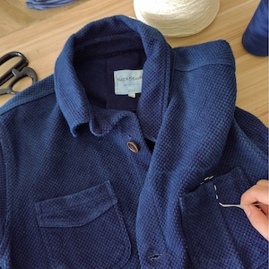 Neza Studio Sashiko Indigo Blue Workwear Jacket Retro Work Jacket Custom Made