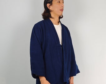 Neza Studio Kendo Jacket Japanese Kendo Jacket Indigo Sashiko Noragi Cotton Blue Coat