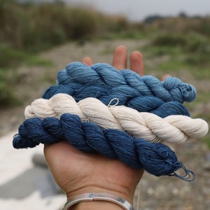 Neza Studio Natural Plant Dye Thread voor Sashiko Indigo Blue Garen Gevlochten vriendschap armbanden afbeelding 10