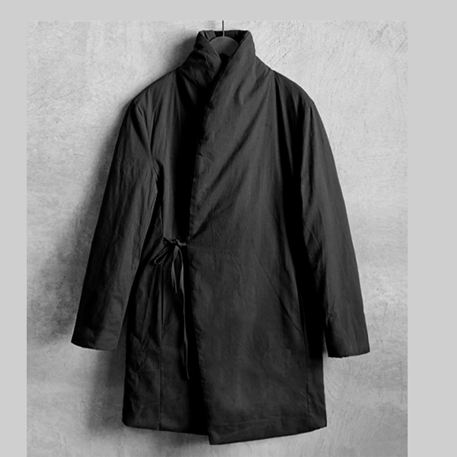 Chinese Hanfu Modified Jacket Black Cotton Quilted Coat Kimono - Etsy