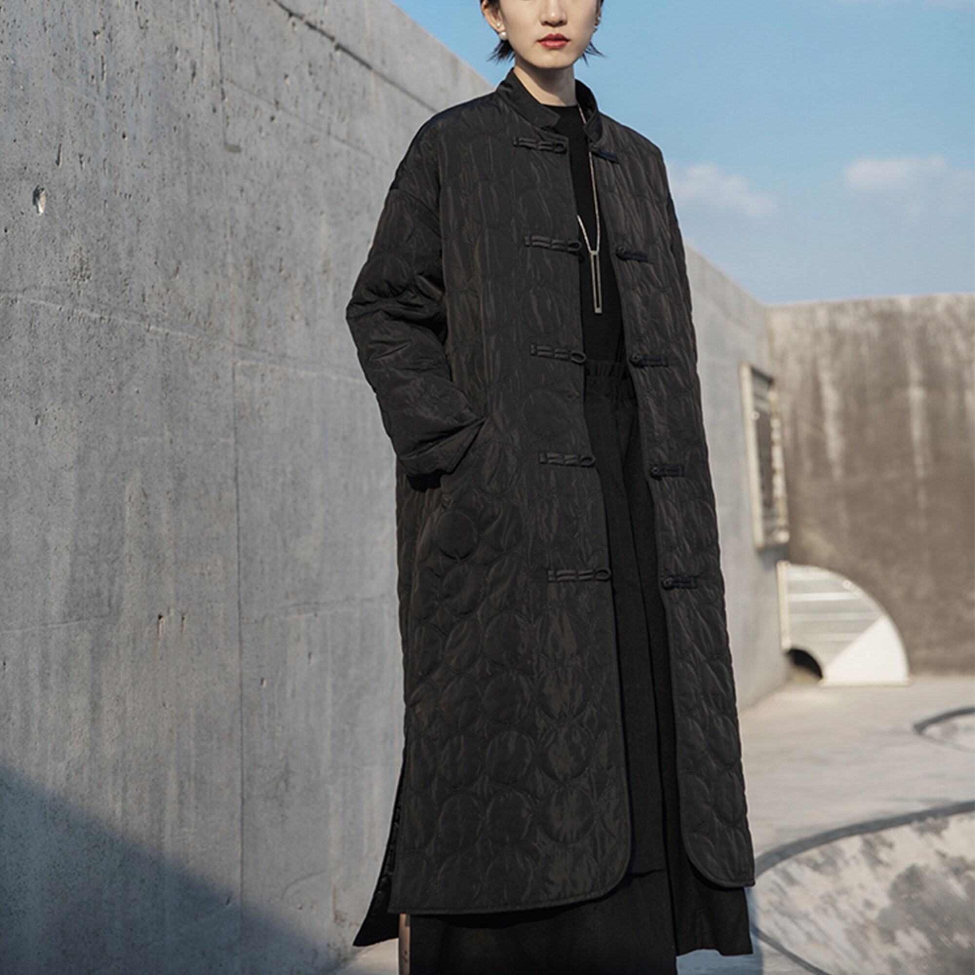 mandarin long coat