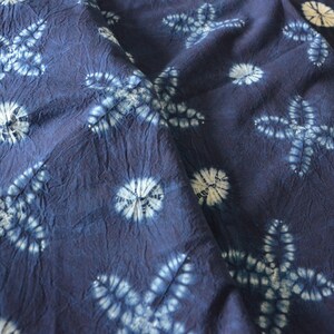 Neza Studio Hand Dyed Shibori Fabric Indigo Tie Dye Cotton Fabric Fat ...