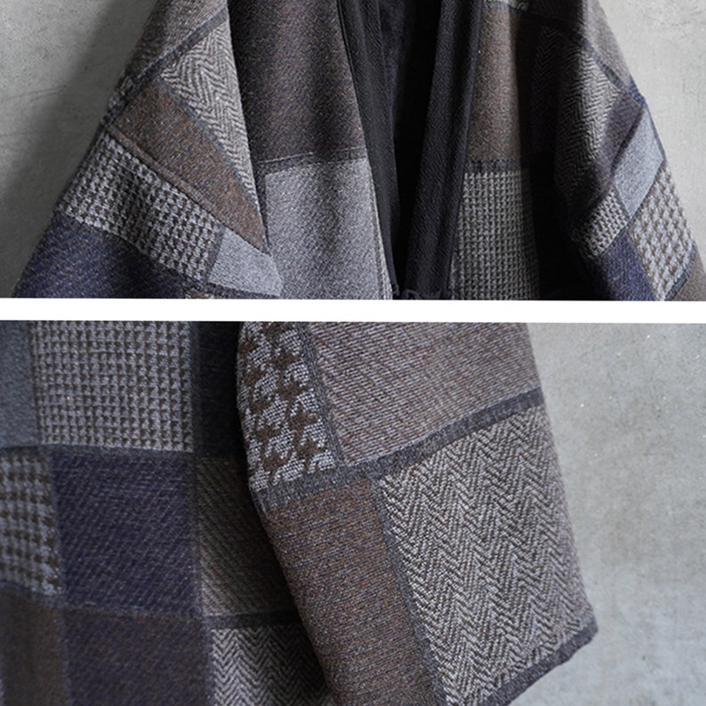 Men's Japanese Kimono Overcoat Noragi Cardigan Wool - Etsy