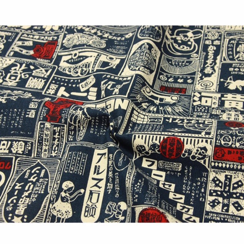 Japanese Prints Cotton Fabric for Upholstery Book Sleep Hand Bags Table Mat Craft Supply Half Yard Unit
