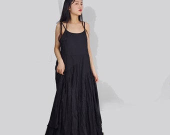 Maxi Dress Camisole Dress Layered dress Cotton Flare dress
