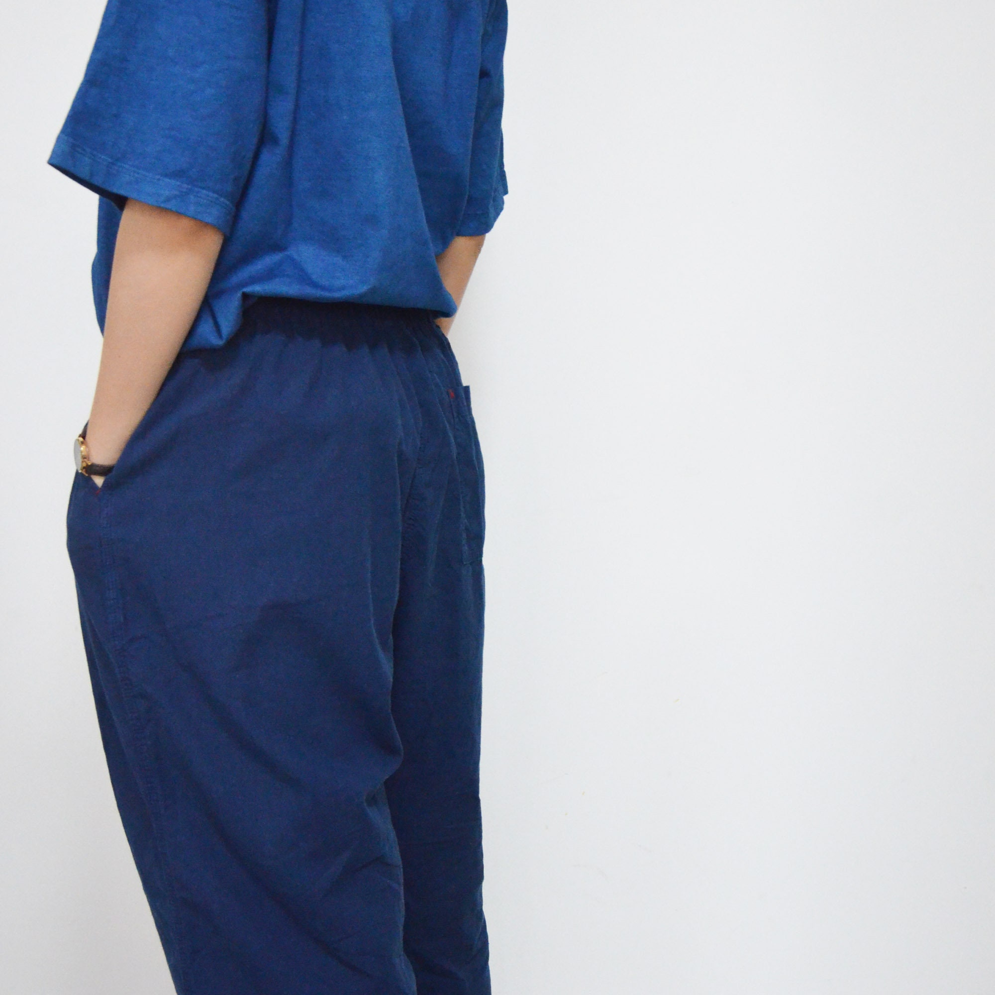 Indigo Blue Pants Dye Trousers Natural Plant Dye Cotton Pants - Etsy UK