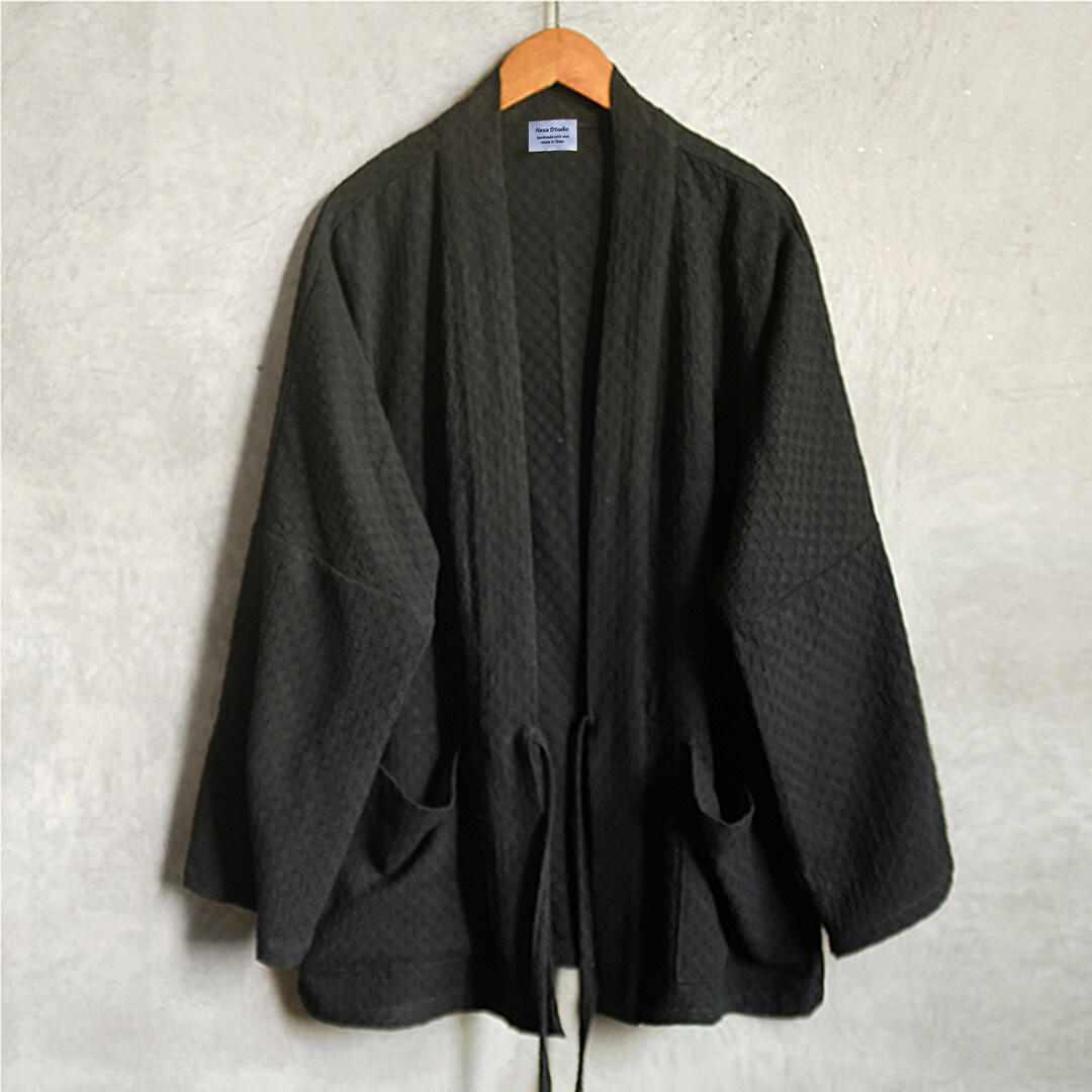 Kimono, Neza Studio Japanese Noragi Jacket,kimono Top Unisex Japanese ...