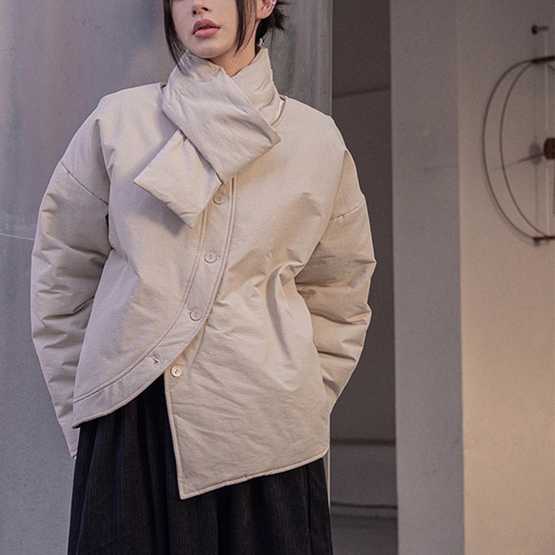 shawl collar padded jacket