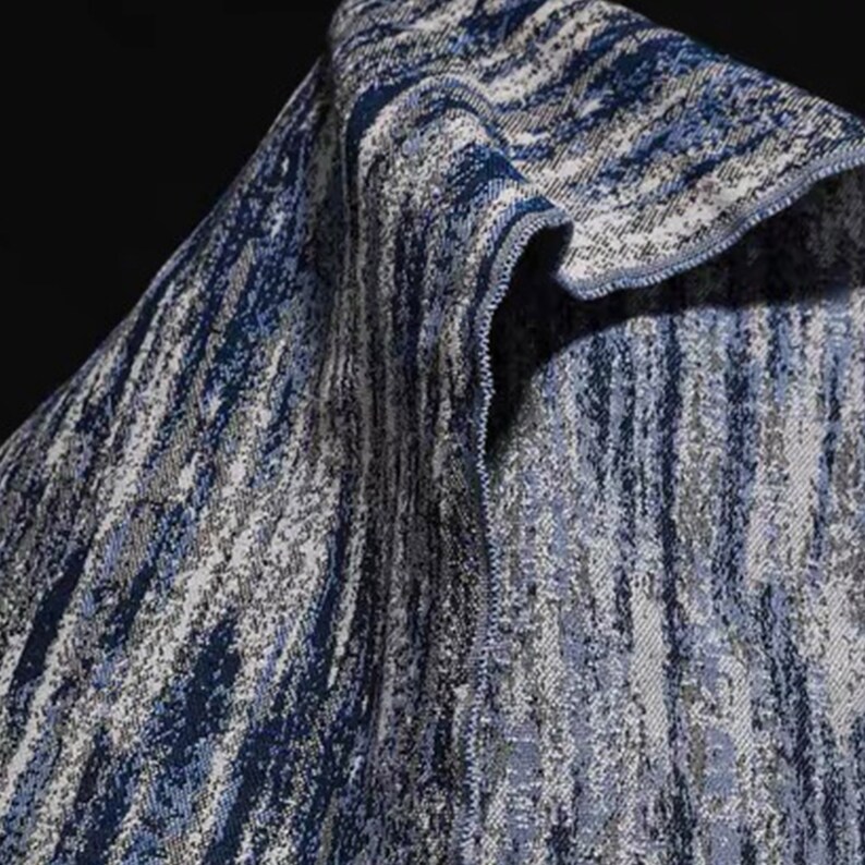 Jacquard Weave Denim Textile Cotton Thick Jacket Fabric for Etsy