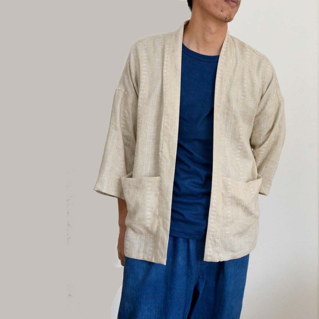 Linen Kimono Top Unisex Japanese Kimono Hanfu Modified Shirt - Etsy