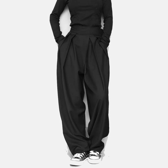 Wide Leg Suit Pants Tapered Suit Pants Minimalis Trousers Wide Leg Smoke  Pants Tapered Trousers Baggy Suit Trousers -  Finland