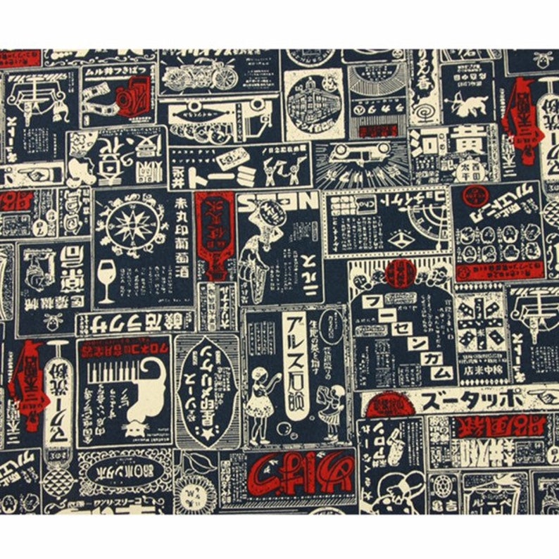 Japanese Prints Cotton Fabric for Upholstery Book Sleep Hand Bags Table Mat Craft Supply Half Yard Unit