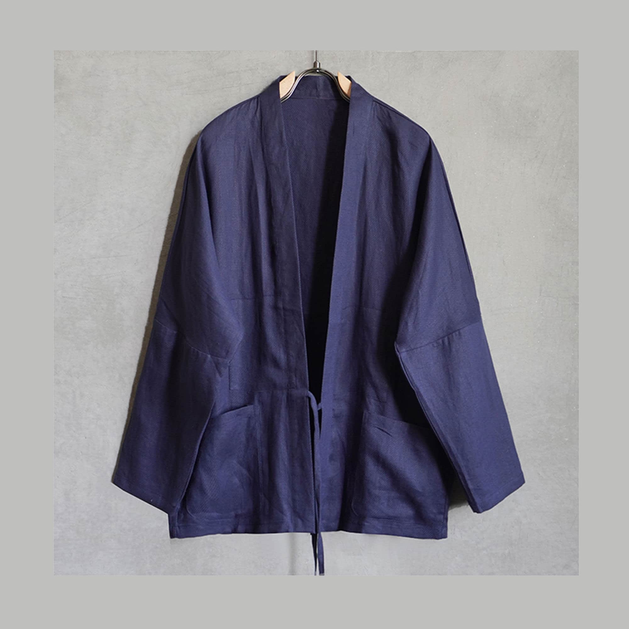 Linen Kimono Top Linen Noragi Top Unisex Linen Kimono jacket | Etsy
